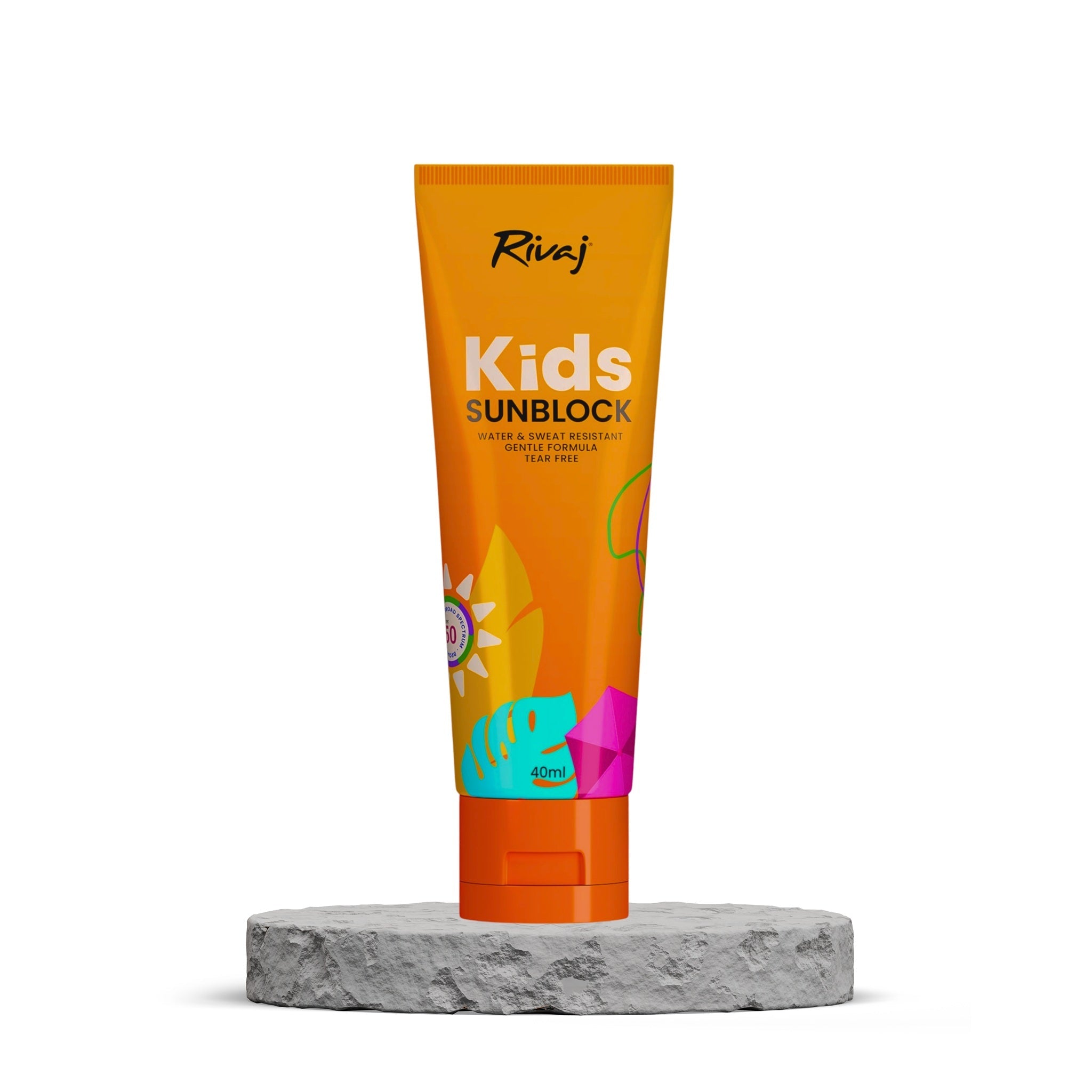 Rivaj Kids Sunblock SPF 50 – Gentle, Tear-Free Sun Protection