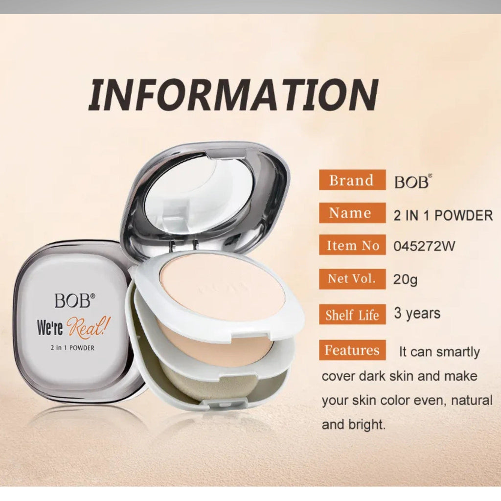 BOB We're Real! 2-in-1 Compact Powder
