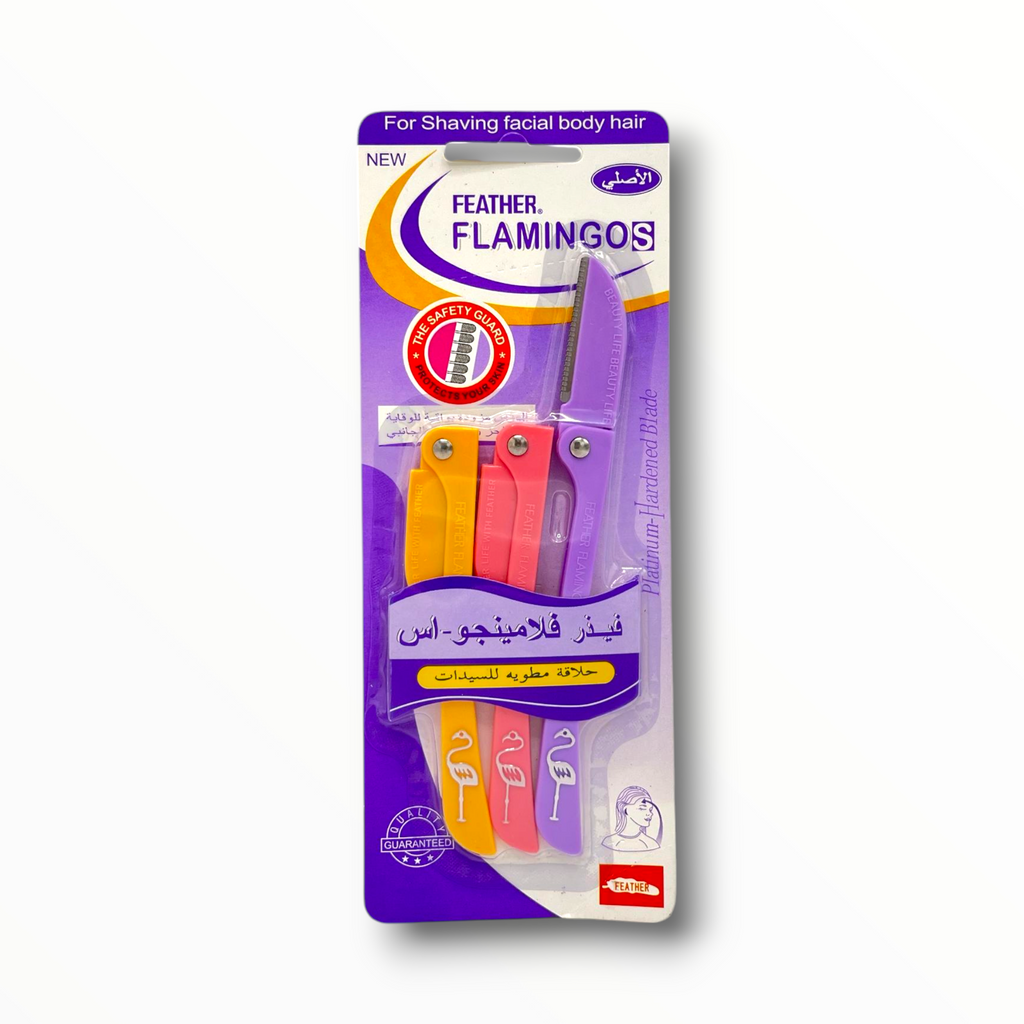 FEATHER FLAMINGOS Facial & Body Hair Razors – For Women Safe