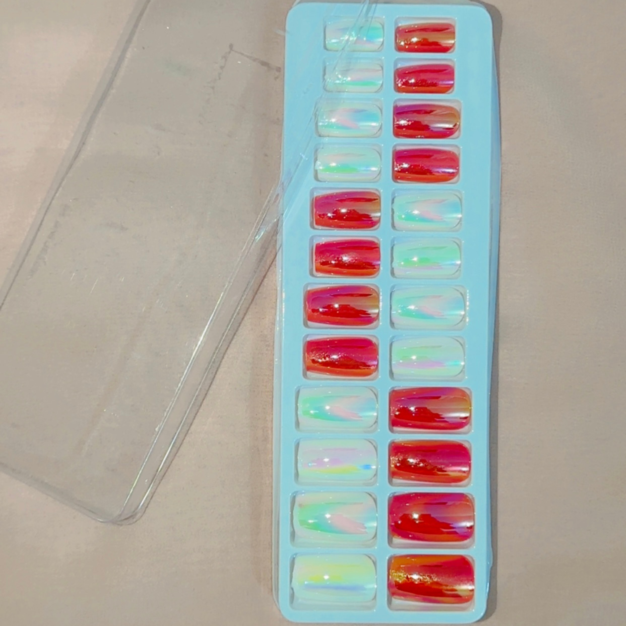 Nail Fairy Premium Series: Fire &amp; Ice Marble Nails