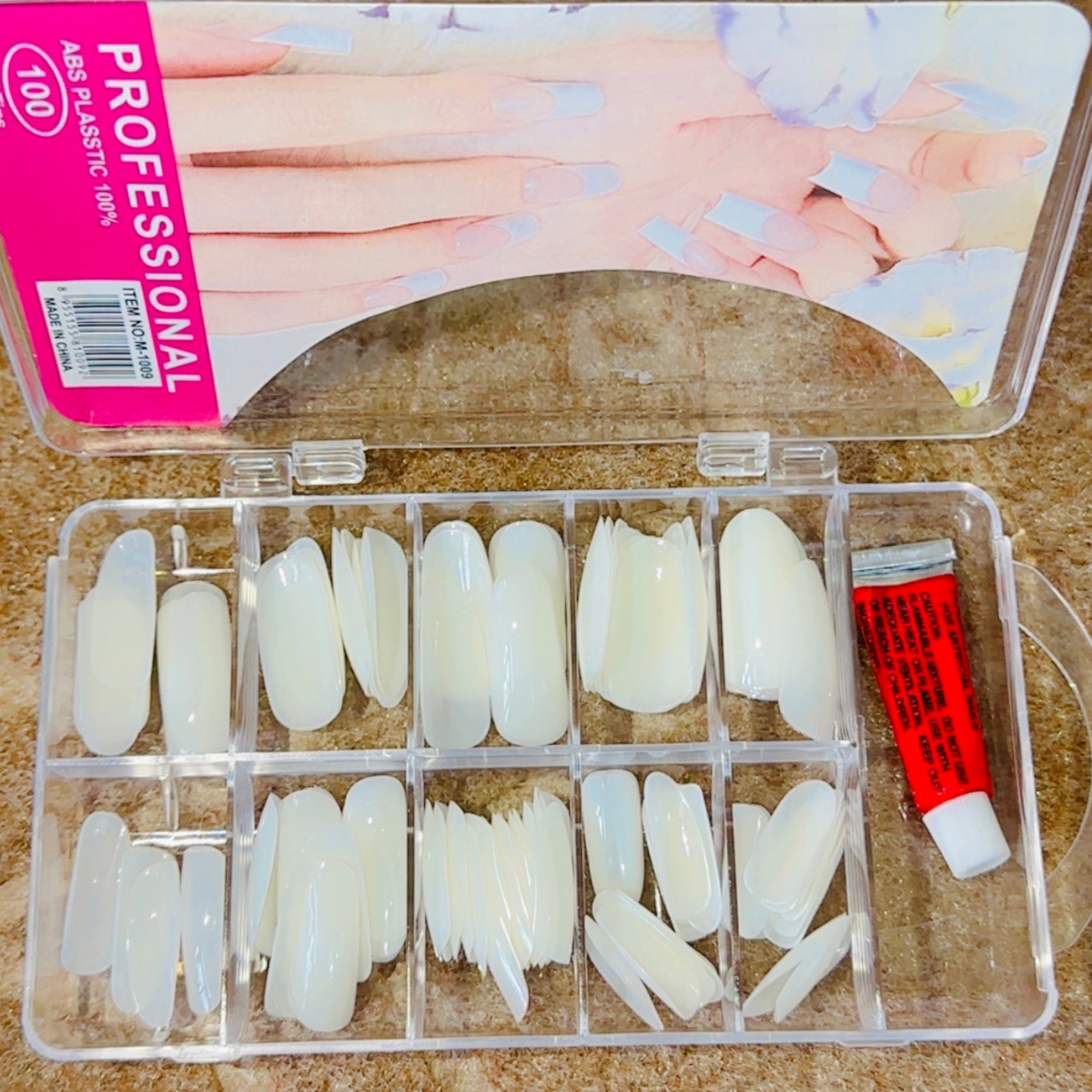 Artificial / False Nails Long & Natural style