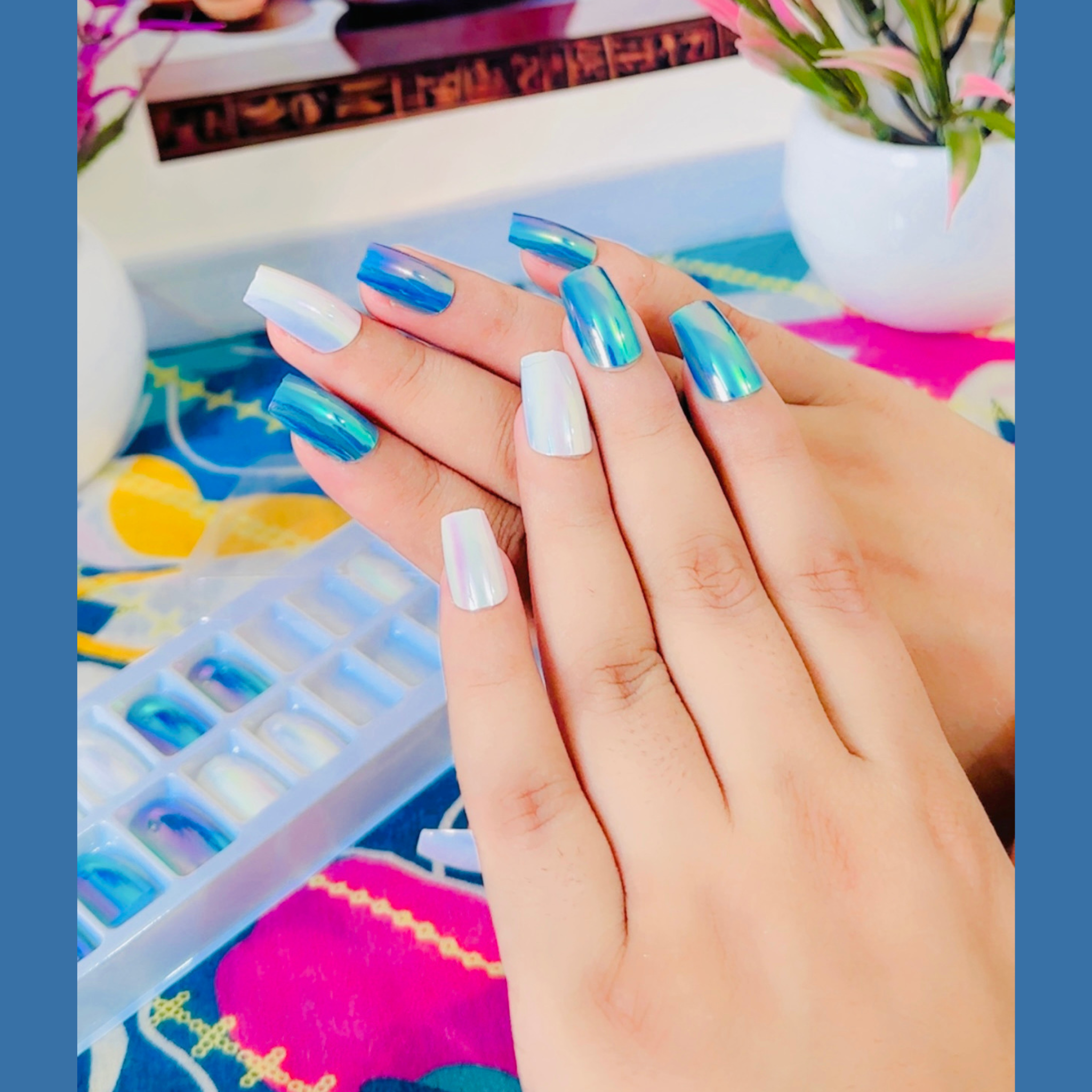 Fancy Press-On Artificial Nails