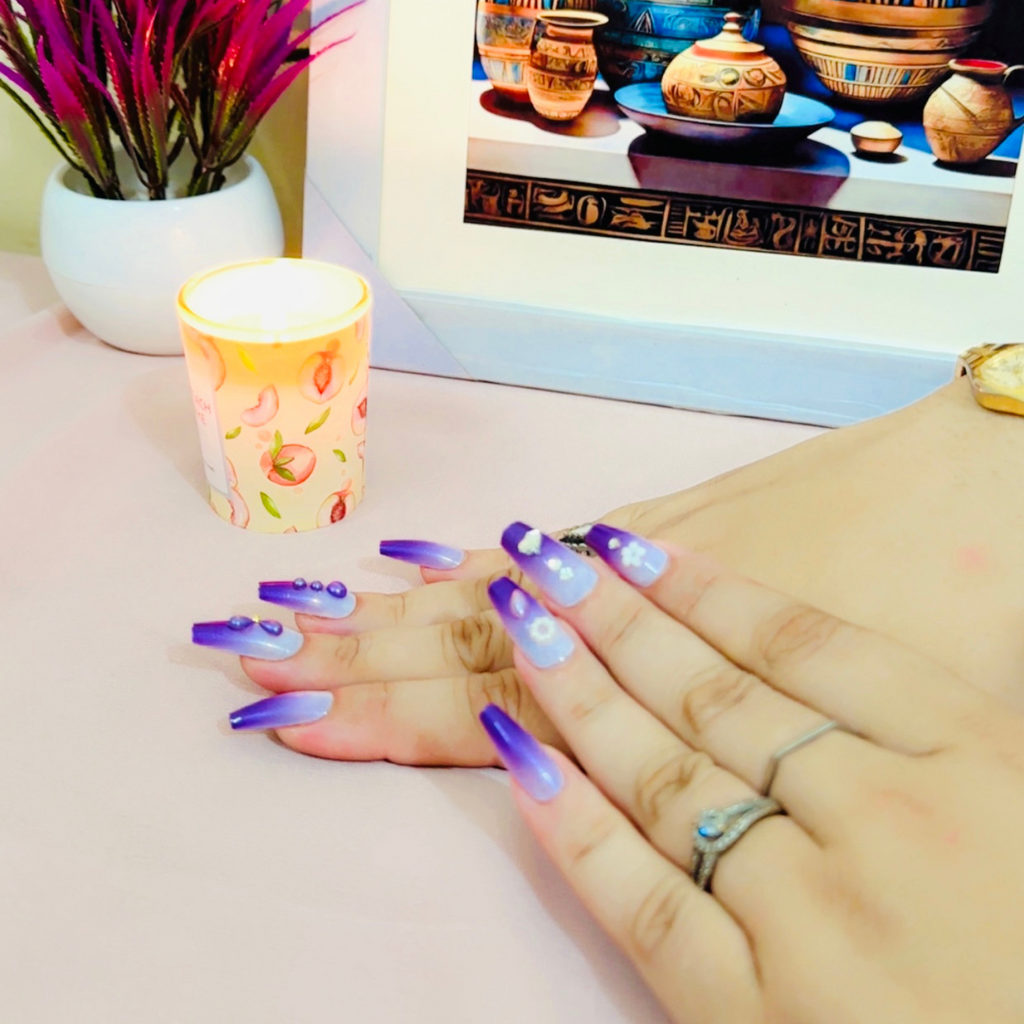 12-Piece Gradient Gem Set-Lavender Dream Press-On Nails