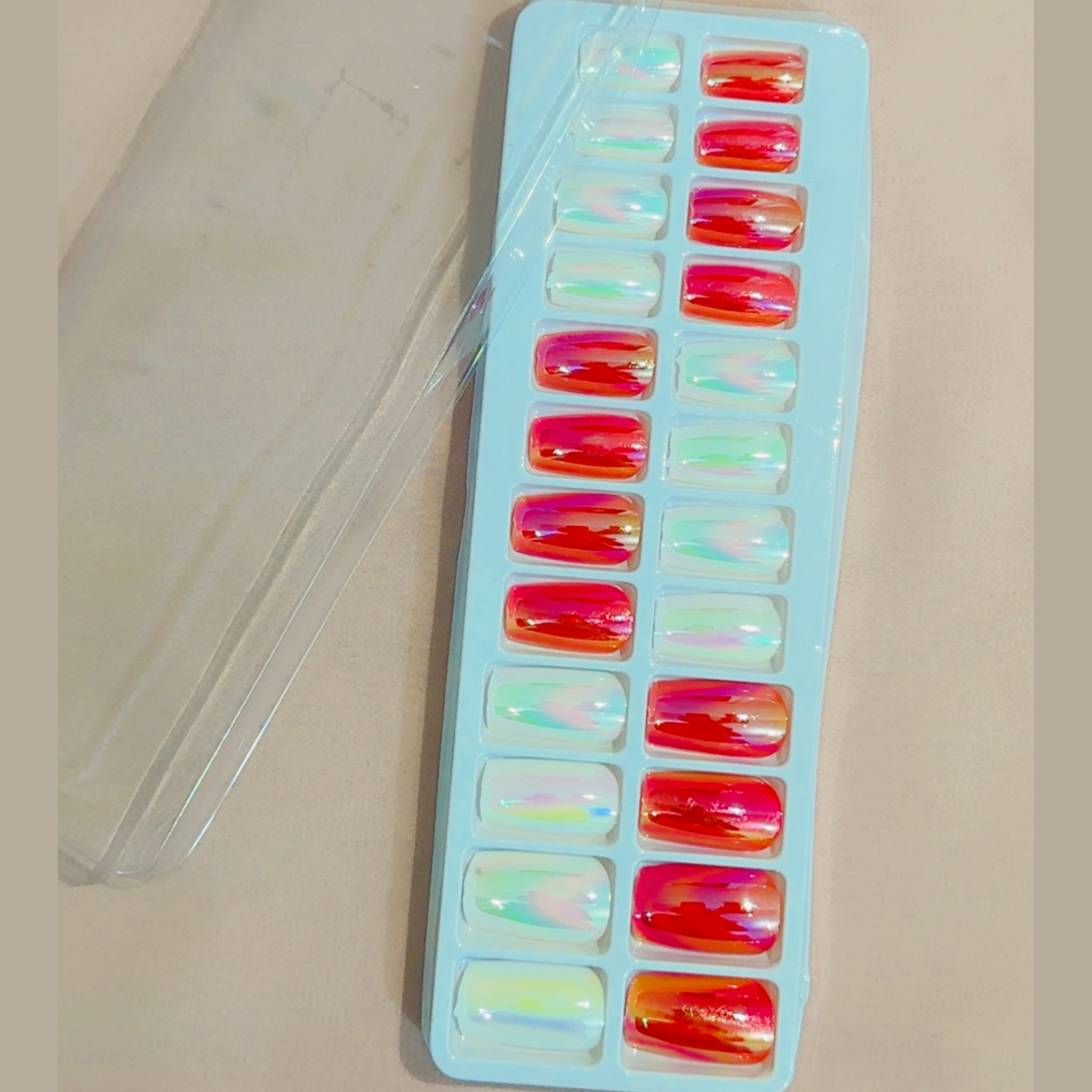Nail Fairy Premium Series: Fire &amp; Ice Marble Nails
