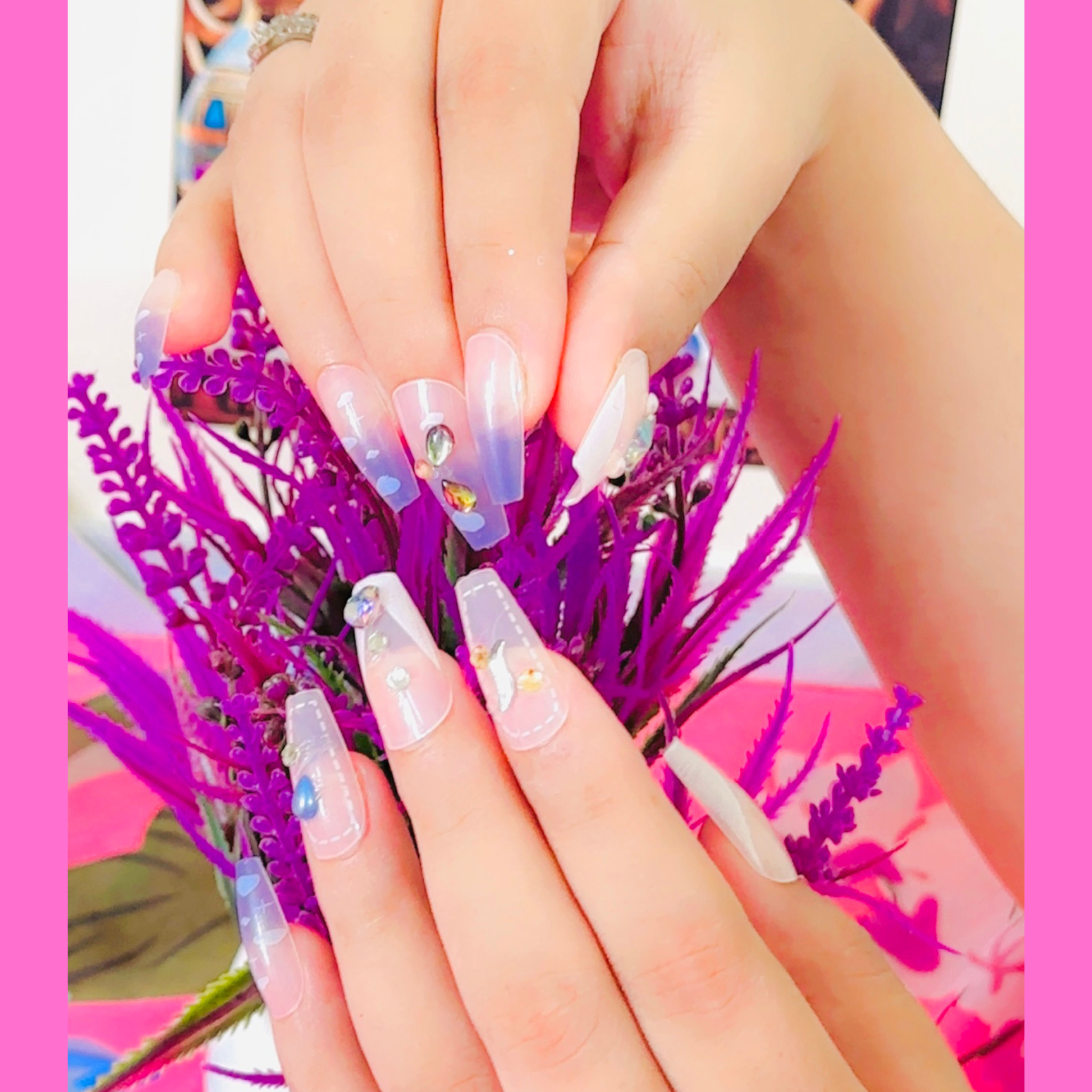 12-Piece Elegant Purple Press-On Nail Set