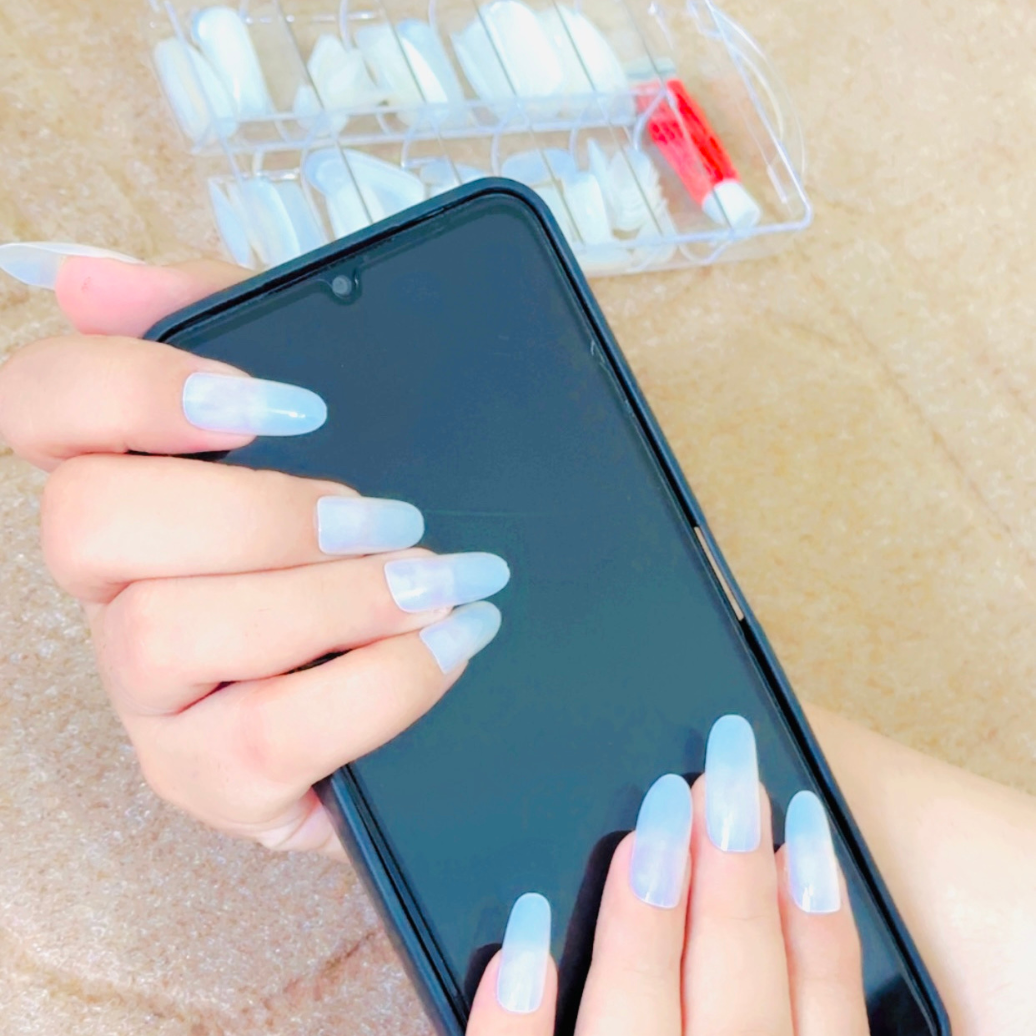 Artificial / False Nails Long & Natural style