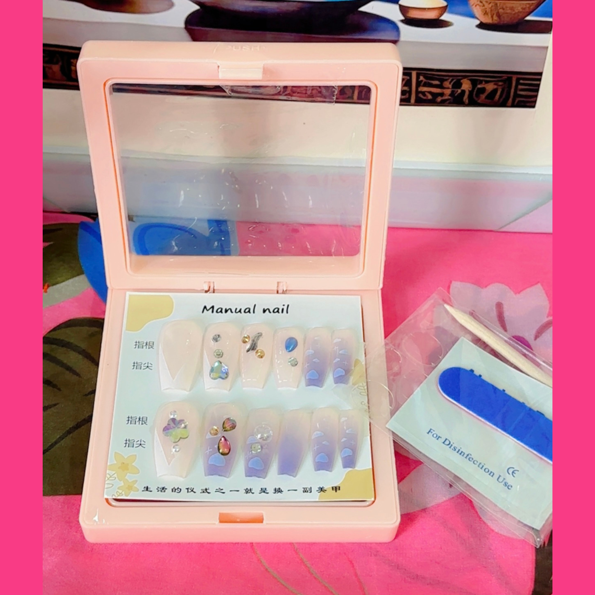 12-Piece Elegant Purple Press-On Nail Set