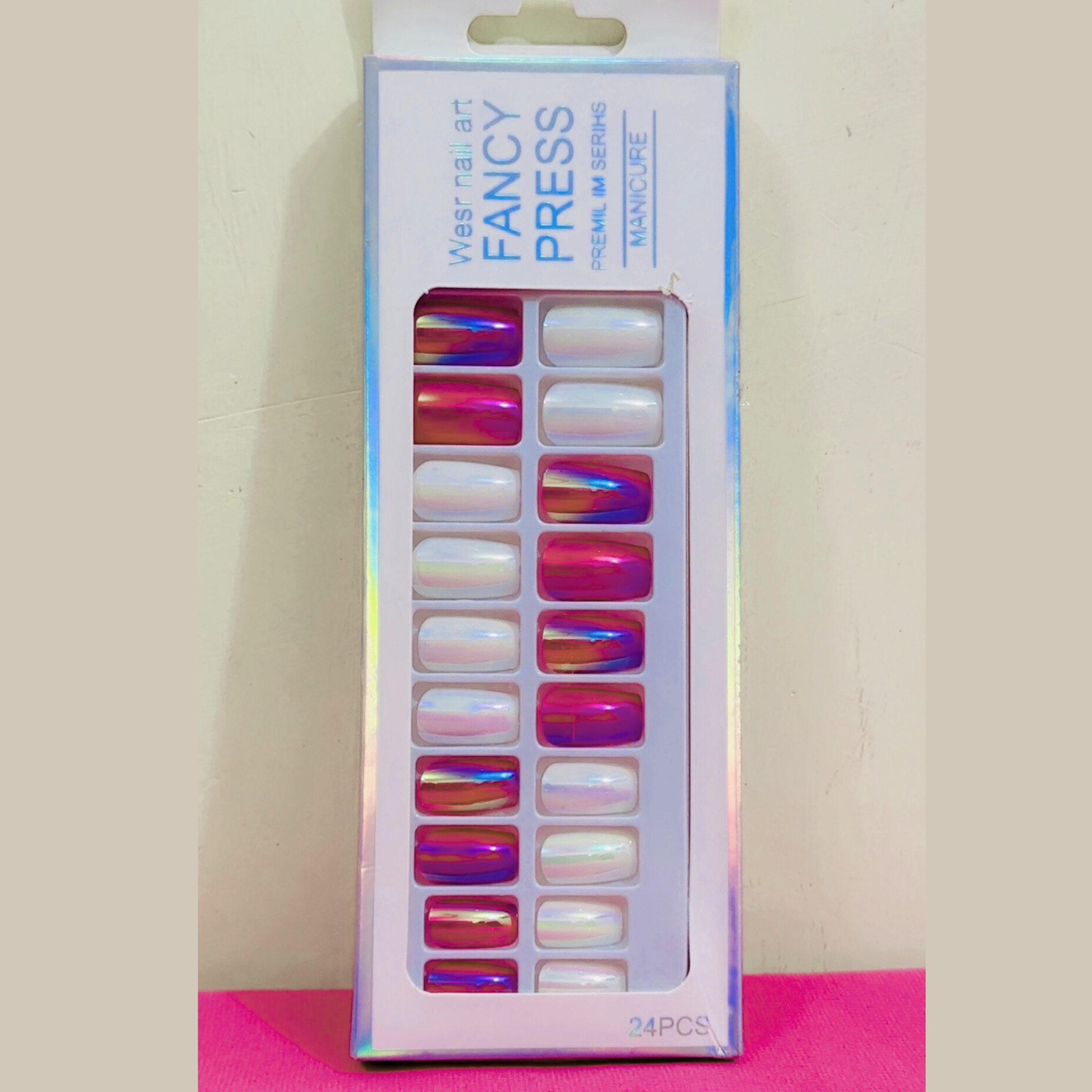 Fancy Press – Premium Series Manicure 24 pieces deep pink