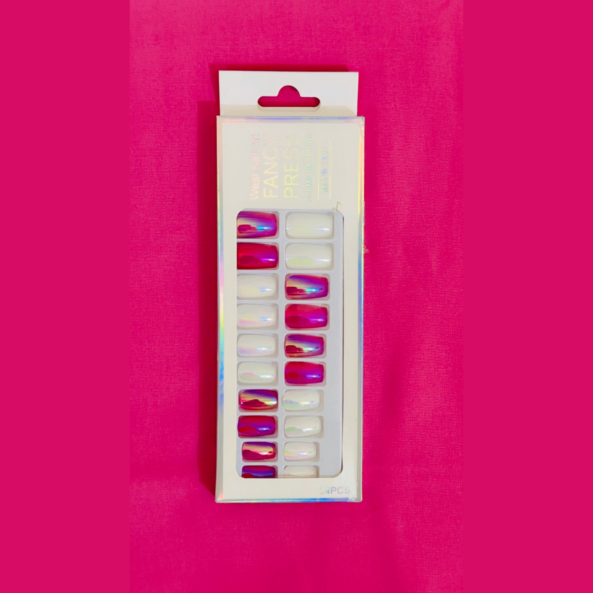 Fancy Press – Premium Series Manicure 24 pieces deep pink