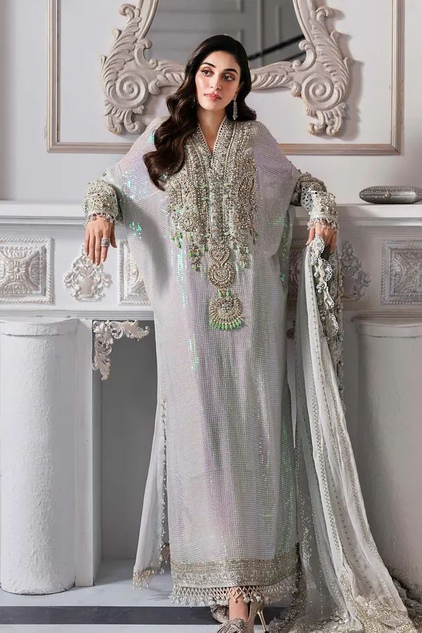 Luxury Pearl White Hand Embellished 3 Piece Formal Suit
