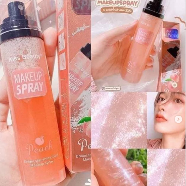 Kiss Beauty Peach Dream Star Shine Fixed Makeup Spray – 110ml